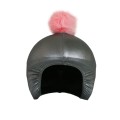 Nakładka na kask COOLCASC Exclusive Grey Pink Pon-Pon
