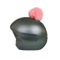 Nakładka na kask COOLCASC Exclusive Grey Pink Pon-Pon