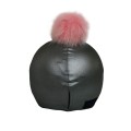 Nakładka na kask COOLCASC Exclusive Grey Pink Pon-Pon