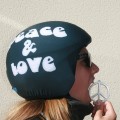 Nakładka na kask COOLCASC Cool Print Peace & Love