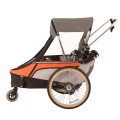 Przyczepka rowerowa WIKE Premium Double 3w1 pomarańczowo-szara 