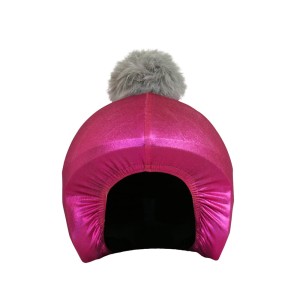 Nakładka na kask COOLCASC Exclusive Pink Grey Pon-Pon