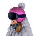 Nakładka na kask COOLCASC Exclusive Pink Grey Pon-Pon