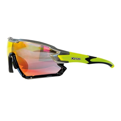 Okulary sportowe CASCO SX-34 Carbonic black/yellow red mirror