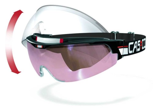 Okulary do nart biegowych CASCO Nordic Spirit Carbonic black/white L (podnoszona szyba) 