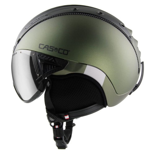 Kask narciarski CASCO SP-2 Visor Carbonic green M