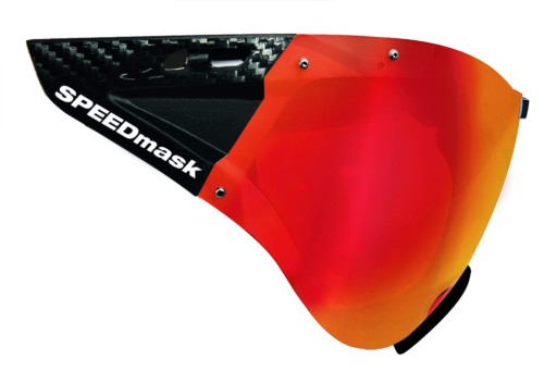 Szyba SPEEDmask do kasków rowerowych CASCO Visor red/black multi