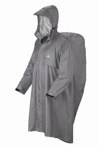 Peleryna FERRINO Trekker Ripstop grey L/XL - długość 150 cm (rękawy i miejsce na plecak)