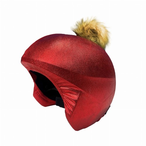 Nakładka na kask COOLCASC Exclusive Red Brown Pon-Pon 