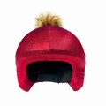 Nakładka na kask COOLCASC Exclusive Red Brown Pon-Pon 