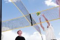 Siatka do siatkówki Funsport SUNFLEX X-Net z słupkami 73095