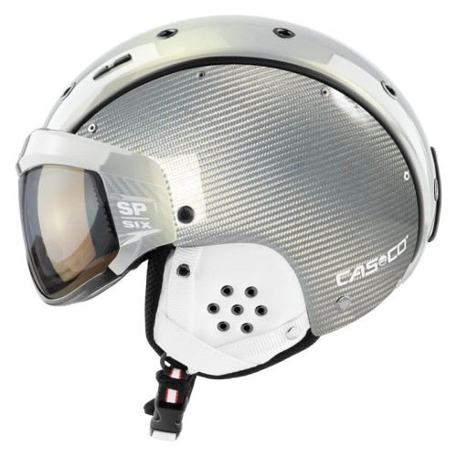 Kask narciarski CASCO SP-6 Ltd Visor VAUTRON+ Carbon Color Shift silver M