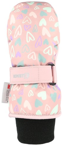 Rękawiczki zimowe dziecięce unisex KINETIXX Candy pink hearts  JR  roz. 4