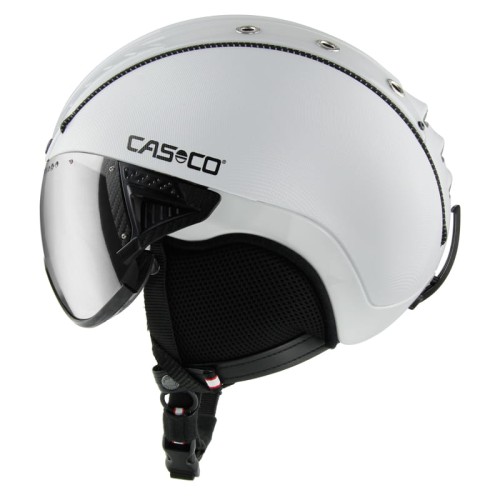 Kask narciarski CASCO SP-2 Visor Carbonic white S