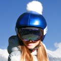Nakładka na kask COOLCASC Exclusive white pon-pon