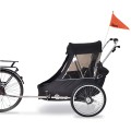 Przyczepka rowerowa WIKE Premium Double 3w1 czarna