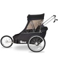 Przyczepka rowerowa WIKE Premium Double 3w1 czarna