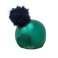 Nakładka na kask COOLCASC Exclusive Green blue pon-pon