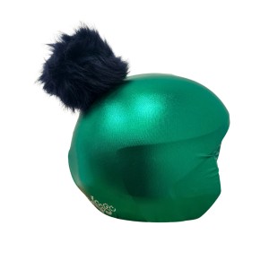 Nakładka na kask COOLCASC Exclusive Green blue pon-pon