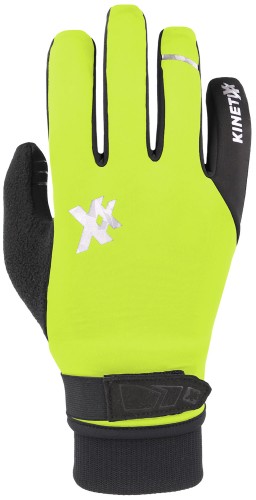 Rękawiczki rowerowe zimowe unisex KINETIXX Laurin neon roz. 8,5 