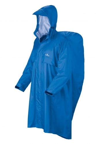 Peleryna FERRINO Trekker Ripstop blue S/M - długość 140 cm (rękawy i miejsce na plecak)