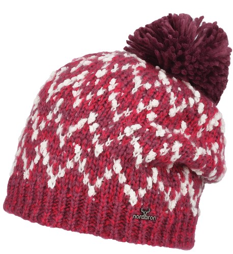 Czapka NORDBRON Weiss Beanie beet red
