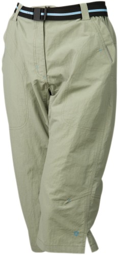 Spodnie rowerowe damskie 3/4 AGU Veneto Capri khaki S (z wypinanymi szortami z wkładką)