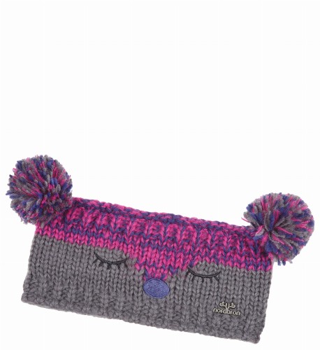 Opaska dziewczęca NORDBRON Pouk Kids Headband grey 53-55